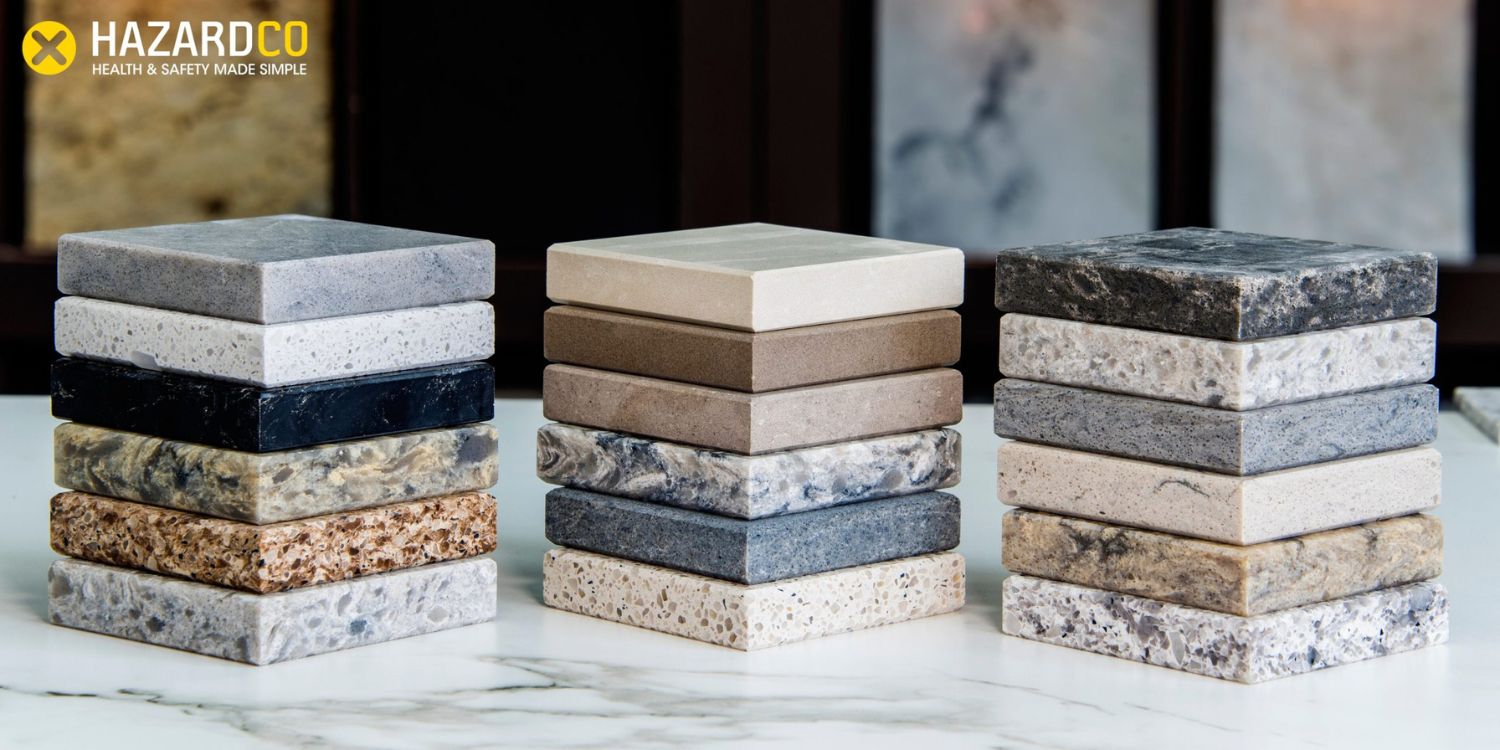 Small stacks of cut stone